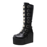 Zingj New Autumn And Winter Boots Women's Thick Heel Martin Boots But Knee Boots High Tube Thin Boots Thick Bottom Autumn And