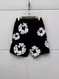 2024 New Black And Gray Printed Shorts For Men And Women With High Quality Rope