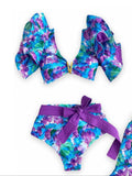 Sexy Ruffle Bikinis Women Swimsuit Print High Waist Swimwear Off The Shoulder Bathing Suit Beachwear Bandeau