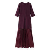 Women's Explosive Temperament Fashion Chiffon Splicing Under The Balance Of Short Sleeves Round Neck Short Sleeve