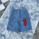 Shorts Y2K Hip Hop 2023 Original Gothic Pocket Baggy Jeans Shorts