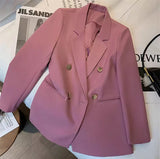 Zingj Spring And Autumn Outfit Fried Street Loose Leisure Versatile Autumn Suit Jacket Female Korean Black Suit