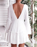 V Sexy Long Sleeve Lantern