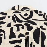 Spring Style Printed Midi Sleeveless Shirt Dress