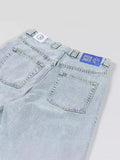 Y2k Big Boy Retro Hip-Hop Cartoon Graphics Denim Shorts Embroidered Loose Short Shinahara