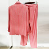 New Star Temperament Loose-Cut Hot Diamond Suit Trousers Set Two