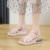 Zingj Thick-Soled Sandals Women's Summer 2023 New Muffin Shoes Fashionable High-Heel Large-Size Women's Shoes