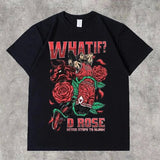 Men's T-Shirt 2024 Basketball Shirt Sports Style Short-Sleeved Cotton Print Loose T-Shirt Street Hip-Hop Blouse Short