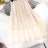 Women Tender Sweet Korean Style Printed Lady Mesh Ins Classy All-match College Elegant Popular Lovely Girls Stylish