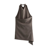 New Collar Minimalist Blouse Middle Waist Trousers