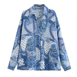 Spring Paisley Printed Shirt 3345777 Printed Pants