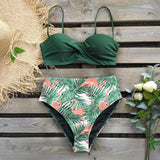 Bikini 2023 Female Swimsuit Women Swimwear Thong Push Up Bikinis Set High Waist Swimming Suits Ruffled Bathing