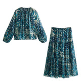 Spring Printed Shirt 2459806 Wire Printed Skirt 2457