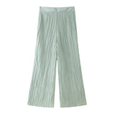 Spring Wrinkle Effect Shirt 8741128 Towel Trousers