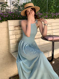 Zingj Skirt Summer 2024 New Beach Beach Holiday Halter Dress Knitted Vest Long Dress For