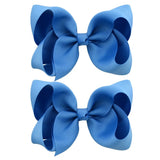 4'' Cute Solid Grosgrain Ribbon Bowknot Hair Clips For Girls Handmade Hairpins Barrettes Headwear Kids Hair