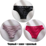 3PCS/Set Thongs Woman MeshTransparent G-String Women's Thong Comfortable Casual Female Low Waist Thong Intimate