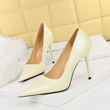 Zingj Simple Thin Heel High Heel Shallow Pointed Head Sexy Thin Professional OL Women's Single Shoes High