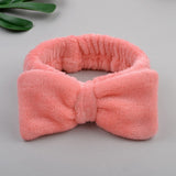 New OMG Letter Coral Fleece Wash Face Bow Hairbands For Women Girls Headbands Headwear Hair Bands Turban Hair