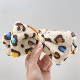 New OMG Letter Coral Fleece Wash Face Bow Hairbands For Women Girls Headbands Headwear Hair Bands Turban Hair