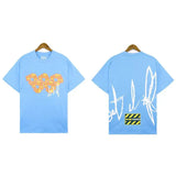 Printed Flower Wood Cotton Loose Sweater Y2K Hip Hop Street Pullover For