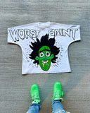 Kd Is Little Devil Graffiti Hip-Hop Printed Street Short-Sleeved T-Shirt Men And Women Retro Loose In