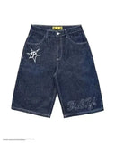 Hip-Hop Street Clothing Y2K Boxing Gloves Graphic Denim Gym Baggy Jeans