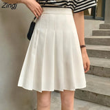 Pleated Women High Waist Summer Knee-length Preppy Style Harajuku Y2k Hot Sale Street School Cosplay Casual Female