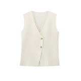 New Knitted Vest Knitted Spliced Medium-Length Half Skirt