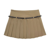 Spring Style Vertical Collar Short Style Jacket 4661717 Wide Pleated Skirt