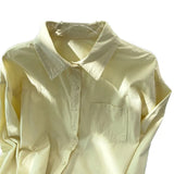 Gentle Wind Loose Soft Milk Powder Folded Chic Small White Shirt Women's Spring Casual