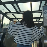 Long Sleeve T-shirts Women Baggy Tshirts Mujer All-match Cropped O-neck Casual Tops Korean Style Teens Students Chic