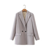 And Summer 2024 New Simple Loose Double-Breasted Suit Jacket New Suit For Women In Spring And