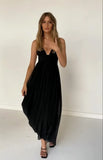 Summer New Lace V-Collar Ins Casual Loose Lace Stitched Seven-Sleeve Cake