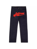 Jeans Badfriend Letter Printed Pants Hip-Hop Baggy Jeans Original Old-Fashioned Punk Street