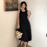 Zingj French Style Hepburn Style Sleeveless Vest Knitted Dress Is A New High-End Waist Slim Dress For Women In