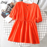 Women Solid Button Ulzzang 3 Colors V-neck Simple Casual Ladies Summer Design High Quality Daily Harajuku Trendy New