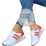Women's Shoes 2023 Spring New Leisure Sports Shoes Women's Breathable PU Sports Shoes Fashion Student