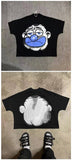 Boxy Fit Tee Cartoon Spoof Printing Beauty Trend Loose