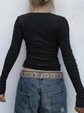 Adorable Star Print Slim Long Sleeve Knit- Outfit