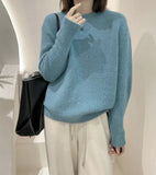 Zingj Sky Sparkling Round Neck Sweater Sweater Female Autumn And Winter Senior Sense Raccoon Velvet Design Sense Niche