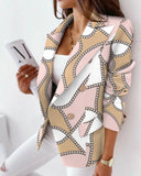 Zingj Wise New Autumn And Winter Hot Style Long Sleeve Double Breasted Printed Suit Small