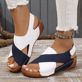 And Autumn 2025 New Flat Bottom And Fish Mouth Sandals Women's Large Thick Bottom Hollow Beach