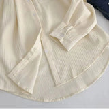 Elegant Women Blouses Cool Korean Long Sleeved Sunscreen Chiffon Shirt Jacket for Women Beach Shirt Long Tunic for