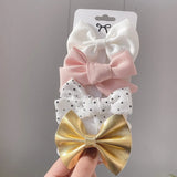 Leopard Print Hairpins Bowknot Hair Clips For Cute Girls Cotton Safty Barrettes Hairgrip Headwear Kids Hair