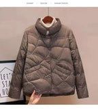 Light And Light Down Jacket Female Short Autumn New White Duck Down Small Fashion Style Winter Coat Tide-Outfit