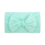 New Cotton Solid Baby Headband For Cute Girls Kid Wide Bow Knot Turban Elastic Hairbands Handmade Headwear Hair