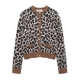 Leopard Print O-Neck Cardigan- Outfit