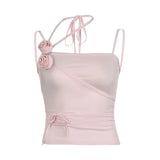 Zingj Girl Sexy Lace Splicing Low Collar Sling Bottom Small Tank Top Female 2024 Summer New Short