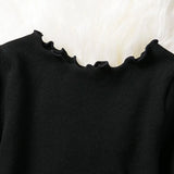 Girls Long Sleeves Dress Sequins Star Party Princess Dress Children's Casual Clothing Winter Daily Clothes Vestido